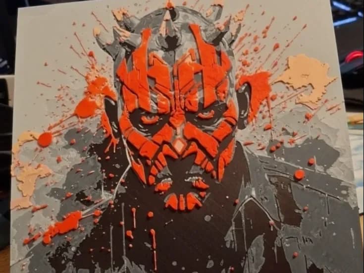 Star wars - Darth Maul - Hueforge by 3dGlow HueForge model: Star wars - Darth Maul - Hueforge by 3dGlow