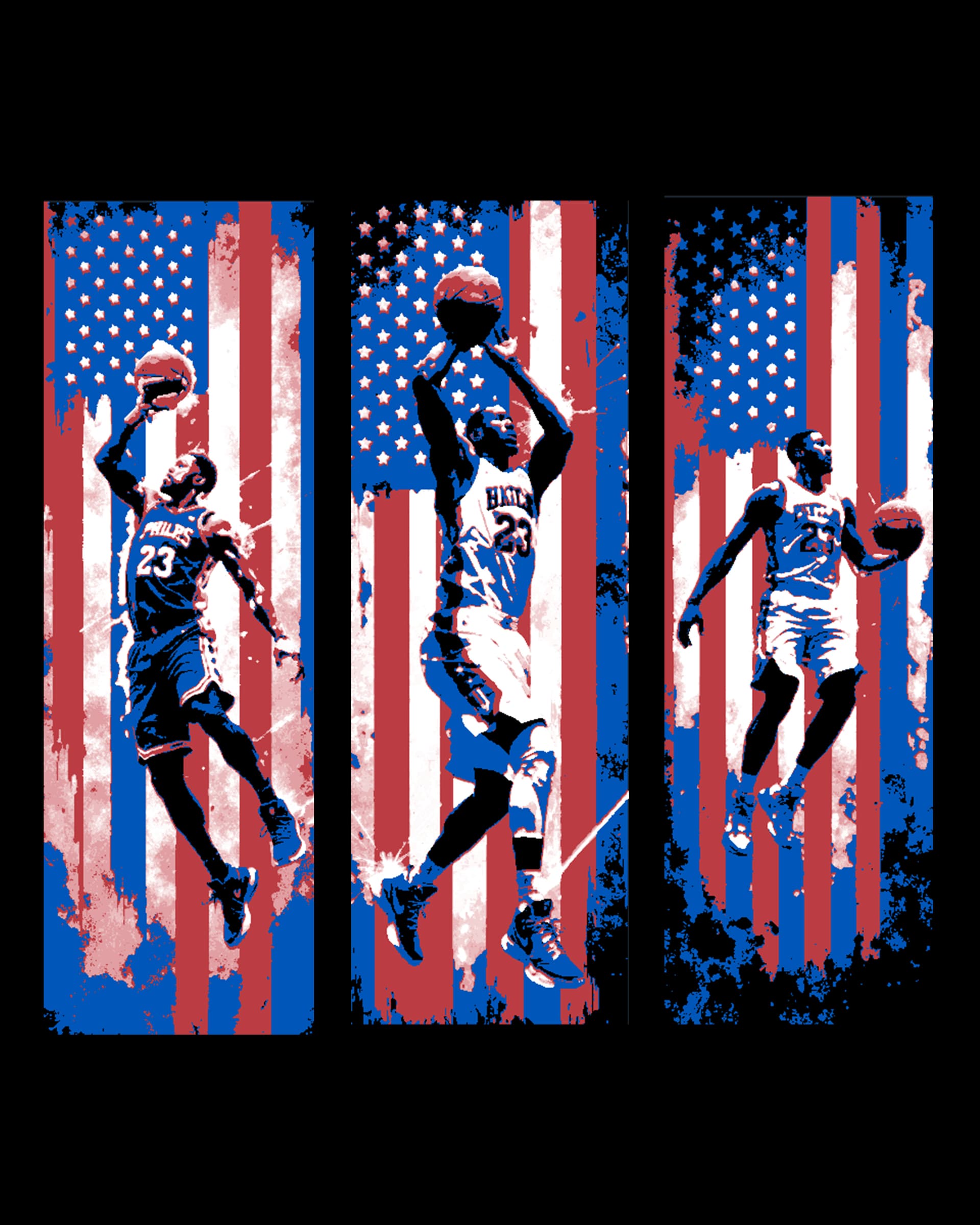 Basketball with a little patriotic zeal - Set of Bookmarks Basketball with a little patriotic zeal - Set of Bookmarks