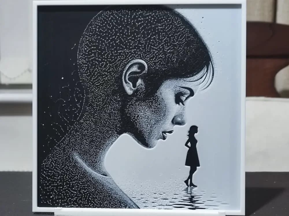 HueForge model: Judging Herself - HueForge 2 Color by BoDad