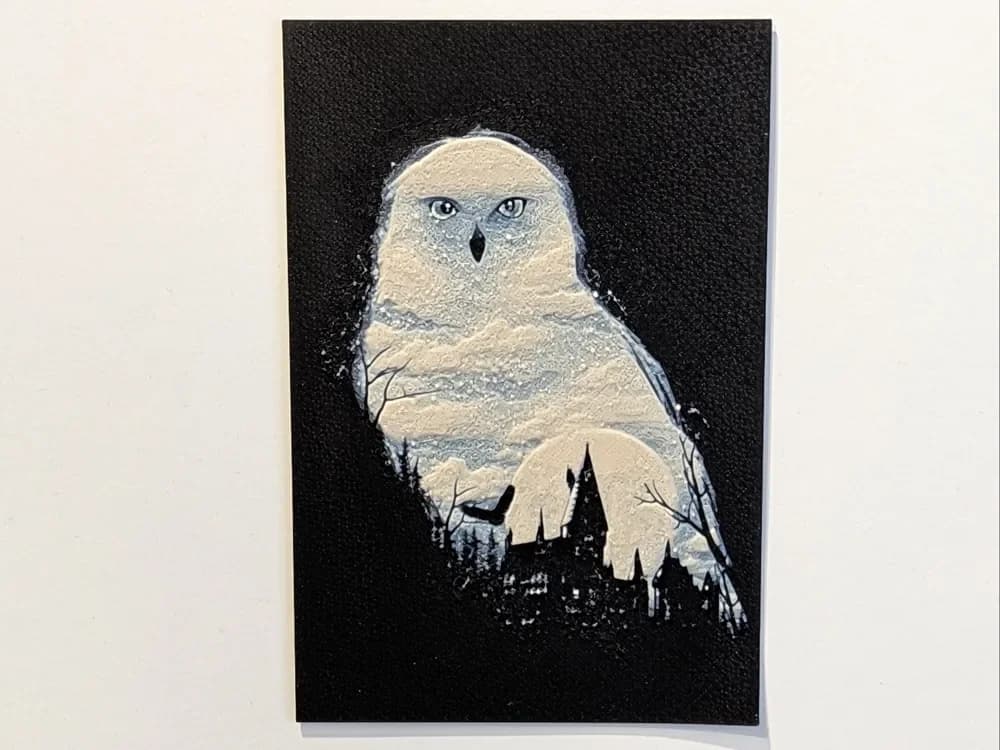 Magic in Layers: The Snowy Owl by suaimondi HueForge model: Magic in Layers: The Snowy Owl by suaimondi