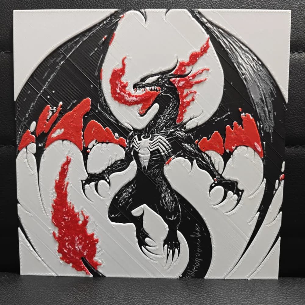 HueForge model: Venomised Charizard by TheHueforgeLady