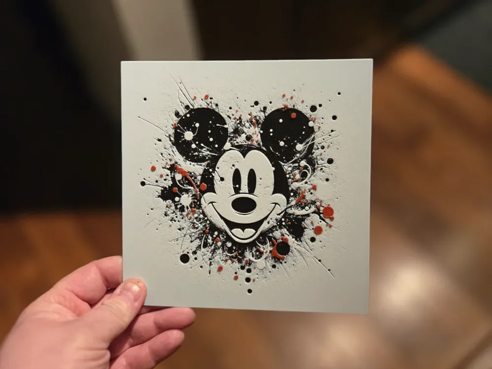 Graffiti Mickey Mouse Hueforge by 3Ree Printing HueForge model: Graffiti Mickey Mouse Hueforge by 3Ree Printing