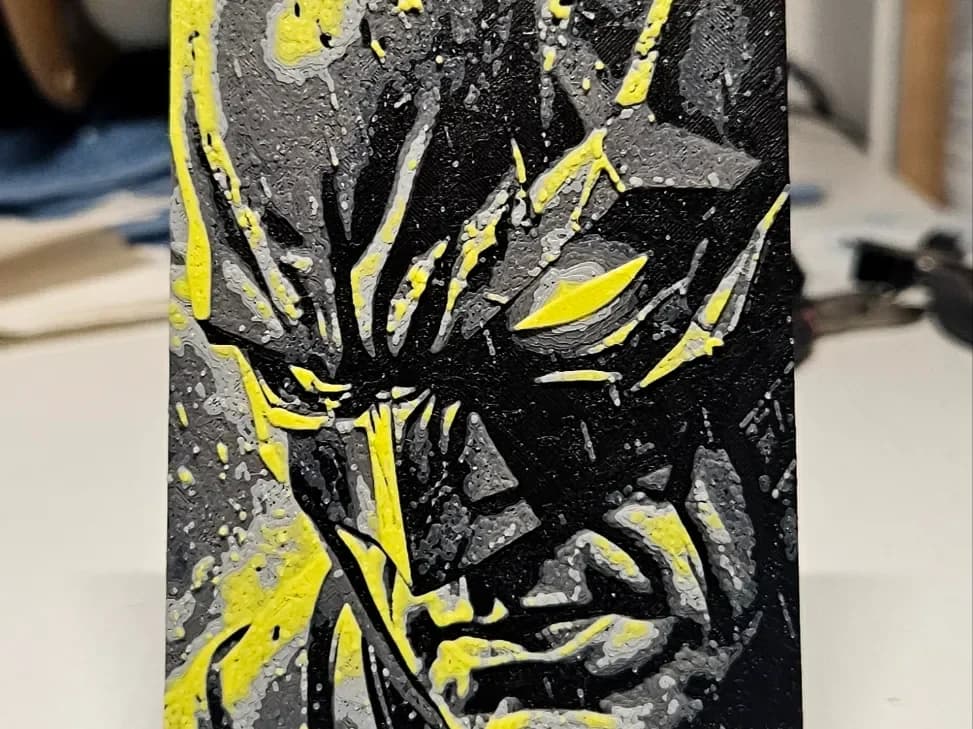 Batman face by Mano's 3d_Art HueForge model: Batman face by Mano's 3d_Art