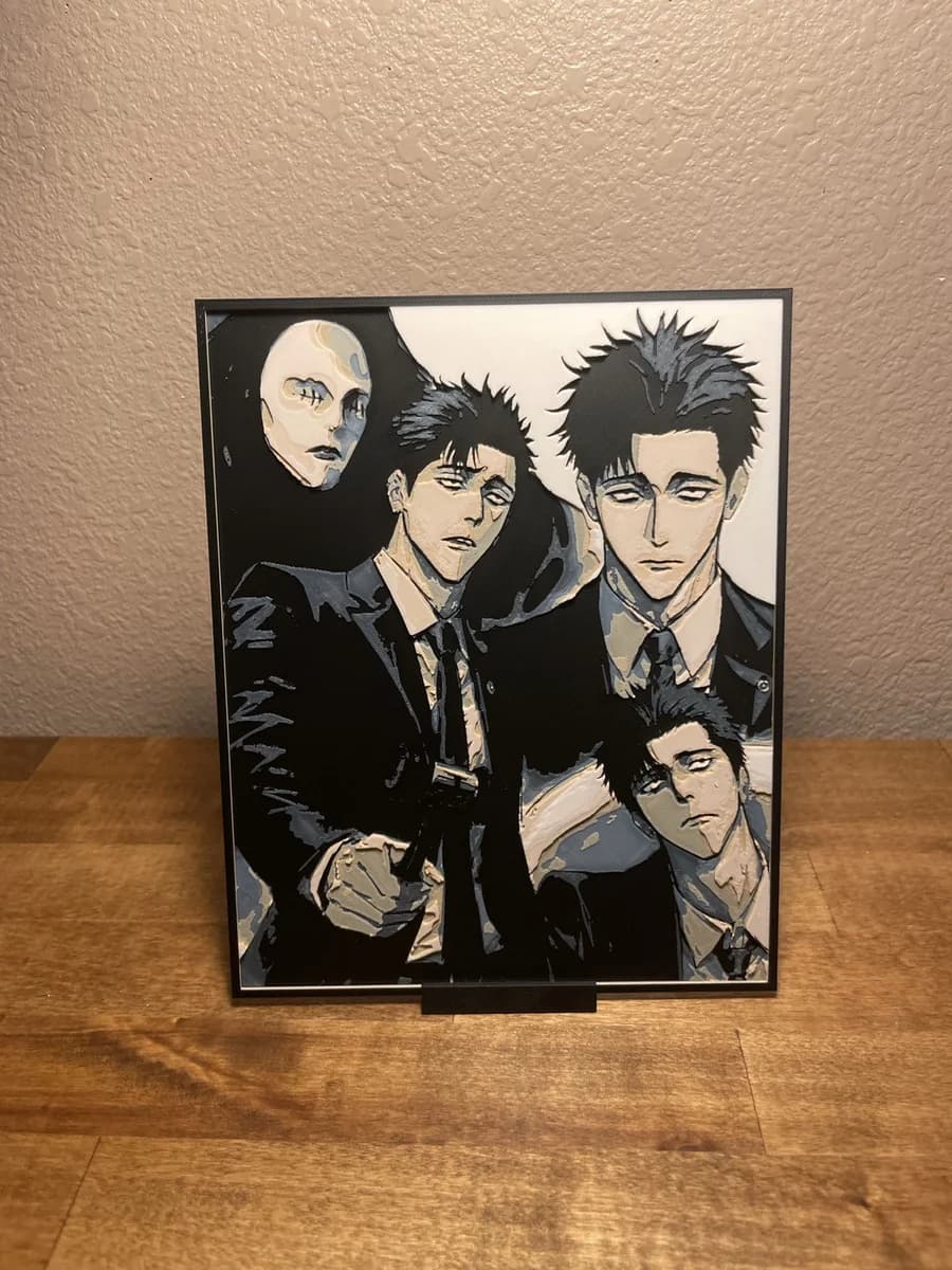 JJk - Hiromi Higuruma - Many Faces by Cloudy Nostalgia HueForge model: JJk - Hiromi Higuruma - Many Faces by Cloudy Nostalgia