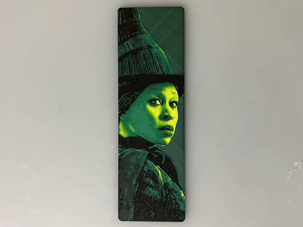 HueForge model: Wicked Elphaba Bookmark, Wicked Witch of the West by 3djd