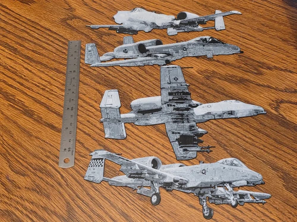 A10 Airplane Hueforge Bookmarks 2 color No AMS by AirMechDesigns HueForge model: A10 Airplane Hueforge Bookmarks 2 color No AMS by AirMechDesigns