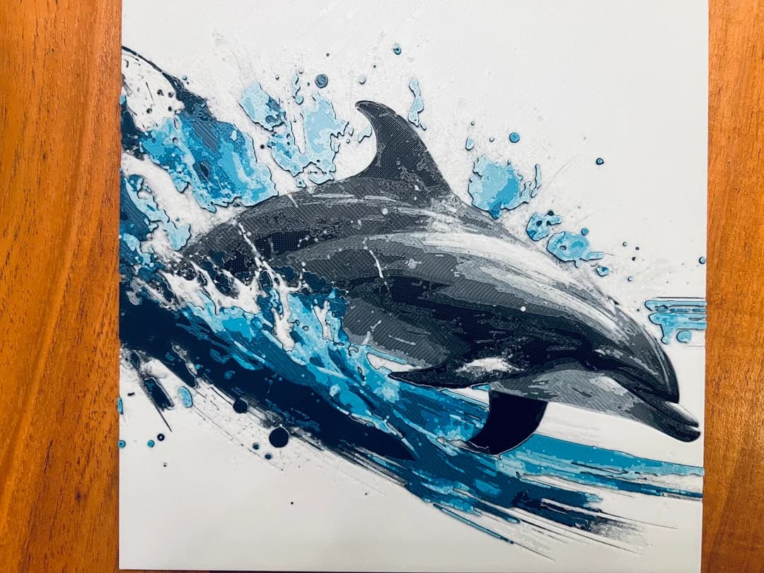 Dolphin by JustBe 3D Printing HueForge model: Dolphin by JustBe 3D Printing