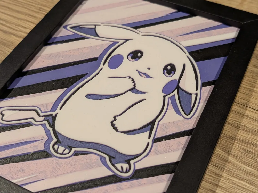 Peakychu Hueforge 5x7 by Nextopia HueForge model: Peakychu Hueforge 5x7 by Nextopia