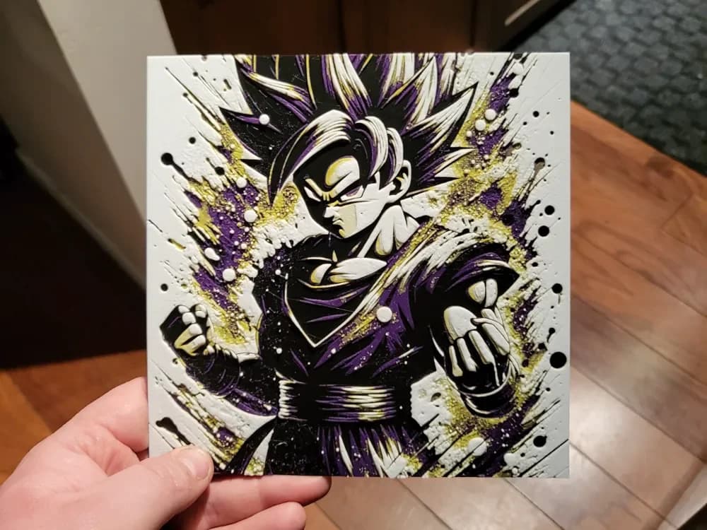 Graffiti Teen Gohan Hueforge by 3Ree Printing HueForge model: Graffiti Teen Gohan Hueforge by 3Ree Printing