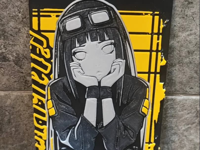 Cute Hinata by Garuda3D HueForge model: Cute Hinata by Garuda3D