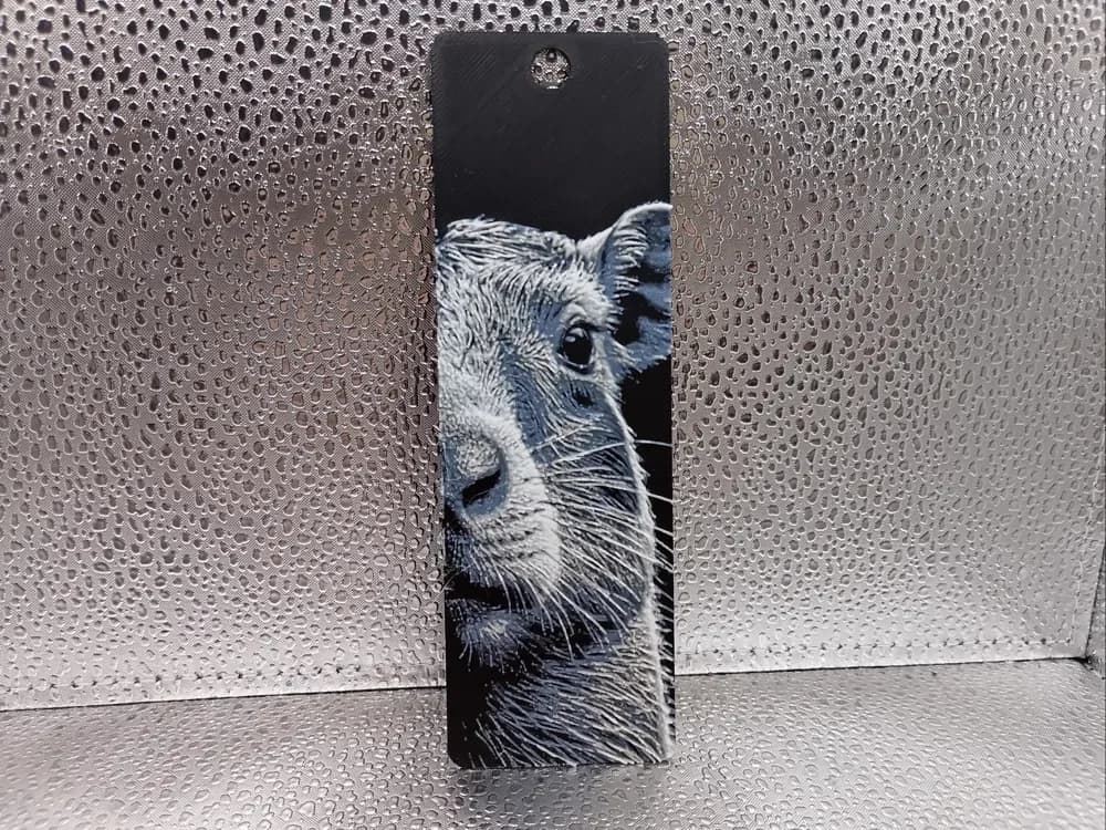 Capybara Bookmark – Hueforge by Borishotch Industries HueForge model: Capybara Bookmark – Hueforge by Borishotch Industries