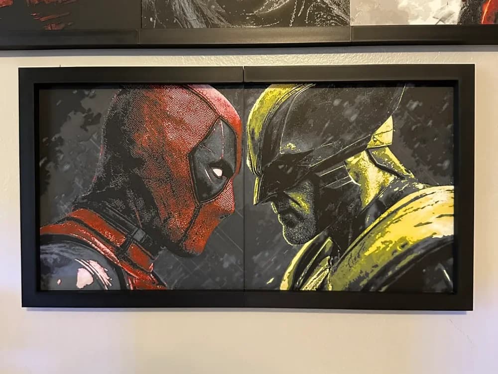 Deadpool & Wolverine Hueforge by Hey Ben HueForge model: Deadpool & Wolverine Hueforge by Hey Ben
