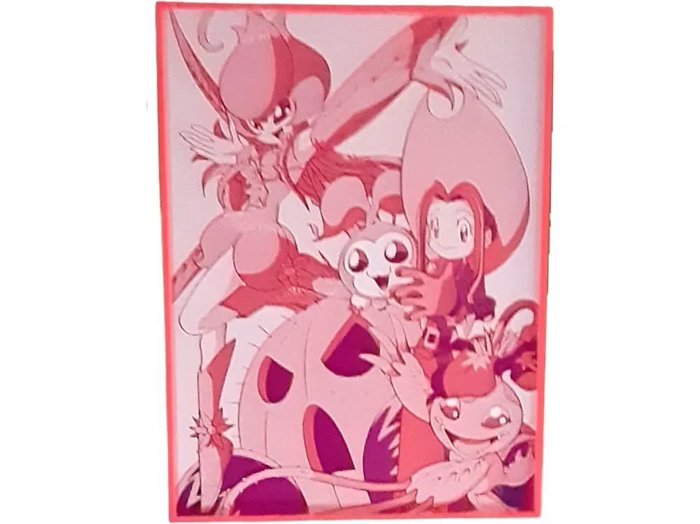 HueForge model: Mimi Palmon Digimon Hueforge Lilymon Togemon Pink by Elsie Moonshadow