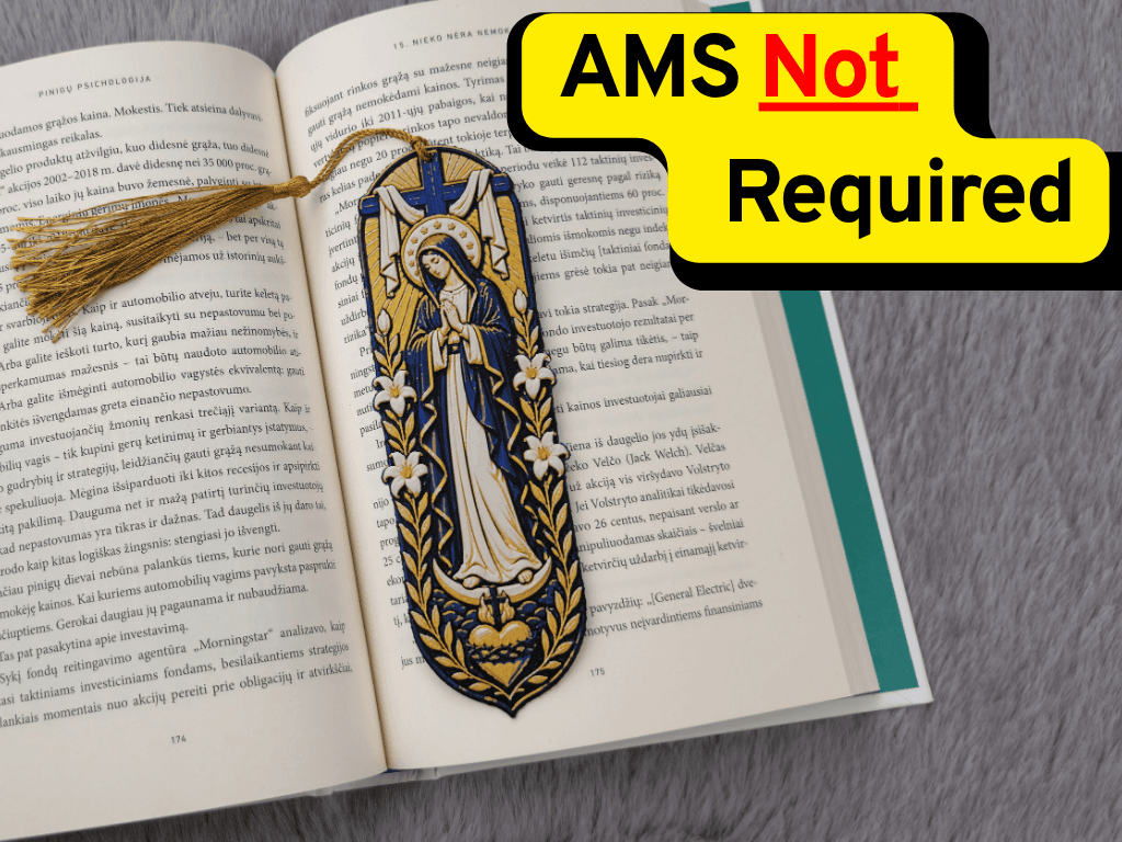 Virgin Mary Prayer HueForge Bookmark Virgin Mary Prayer HueForge Bookmark