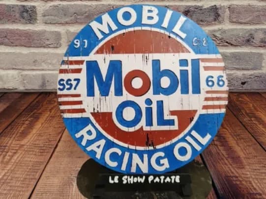 Plaque vintage Mobil Oil hueforge by leshowpatate HueForge model: Plaque vintage Mobil Oil hueforge by leshowpatate