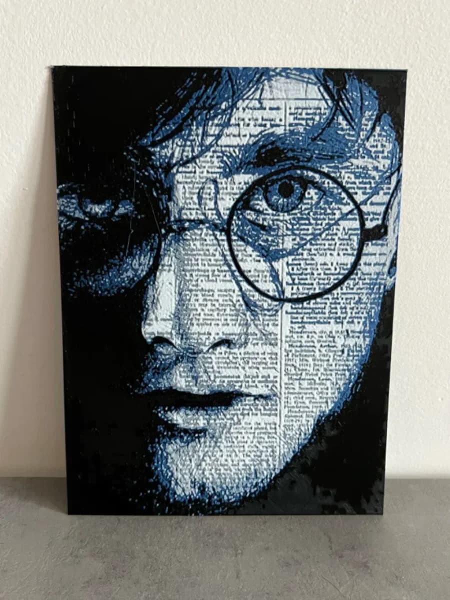 NO FRAME HARRY POTTER ART HUEFORGE by Giamma933 HueForge model: NO FRAME HARRY POTTER ART HUEFORGE by Giamma933