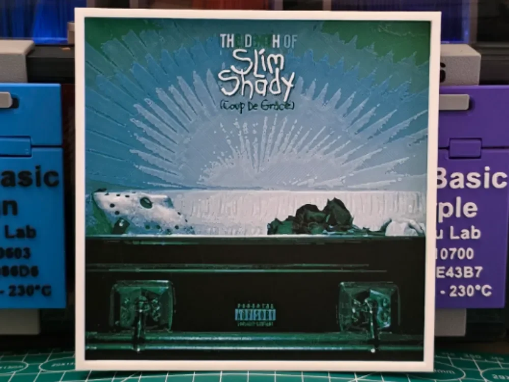 HueForge model: Eminem "The Death of Slim Shady" Alt Album Art by Lumpy3D