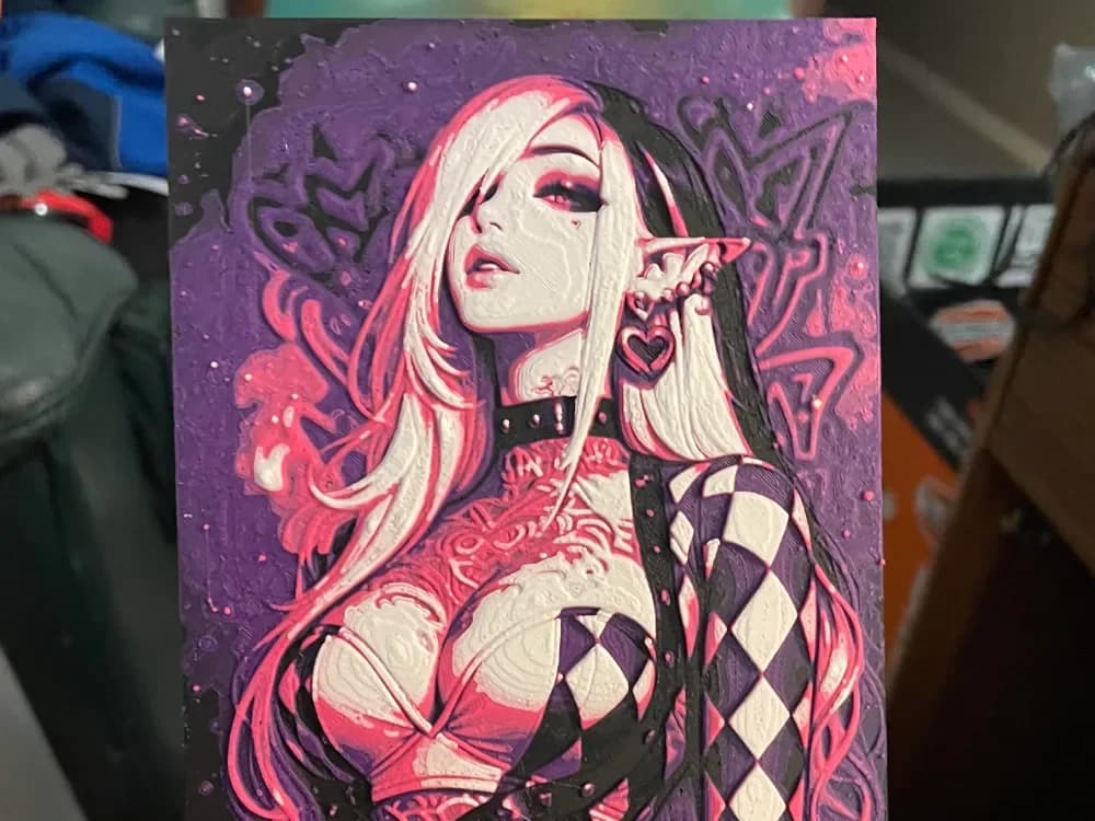 Elf on a Wall Hueforge by Advancedtechworldwide HueForge model: Elf on a Wall Hueforge by Advancedtechworldwide