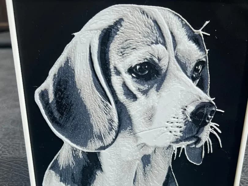 Beagle Head Hueforge wall art by Leafy HueForge model: Beagle Head Hueforge wall art by Leafy