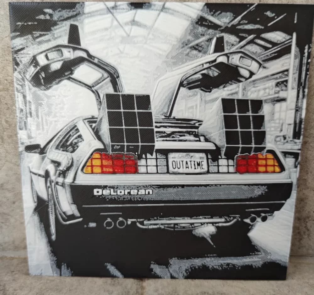 Hueforge Delorean by Litolunar HueForge model: Hueforge Delorean by Litolunar