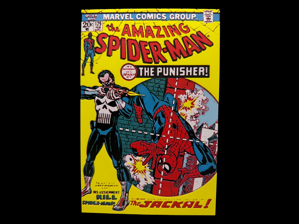 Amazing Spider-Man - Issue #129 - Comic Cover by Canadian Gamer HueForge model: Amazing Spider-Man - Issue #129 - Comic Cover by Canadian Gamer