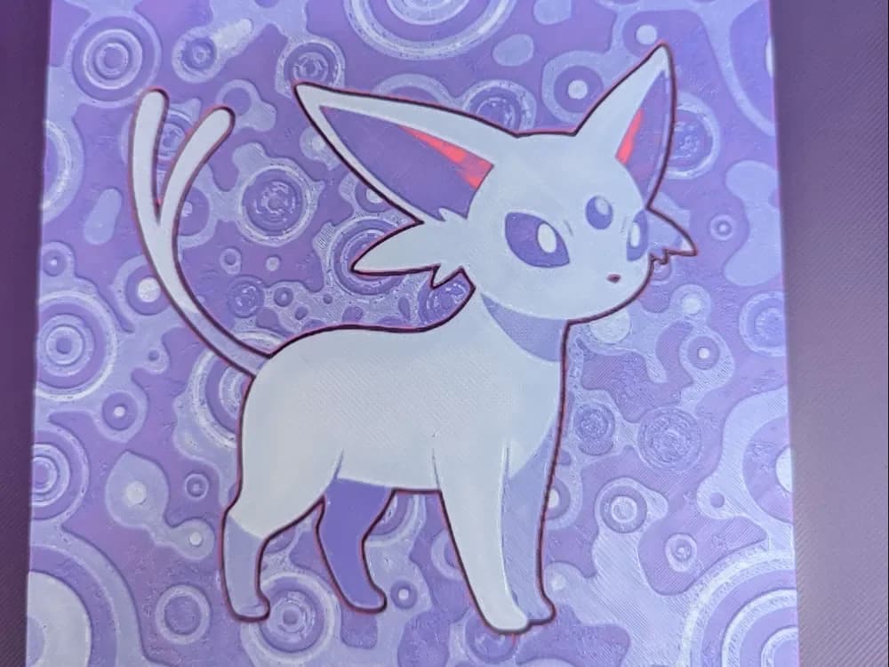 hueforge Espeon v1 Espeon by ZombiePaint3D HueForge model: hueforge Espeon v1 Espeon by ZombiePaint3D