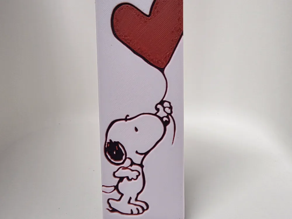 Snoopy Bookmark by Morganja HueForge model: Snoopy Bookmark by Morganja