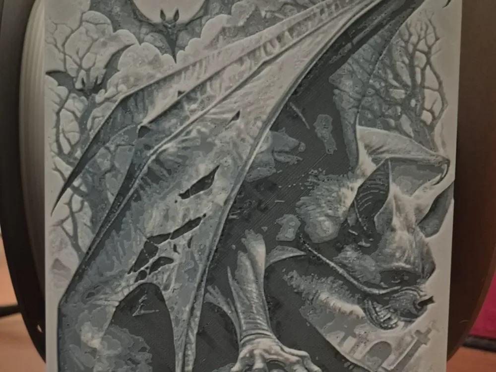 The Bat hueforge by Buntsta HueForge model: The Bat hueforge by Buntsta