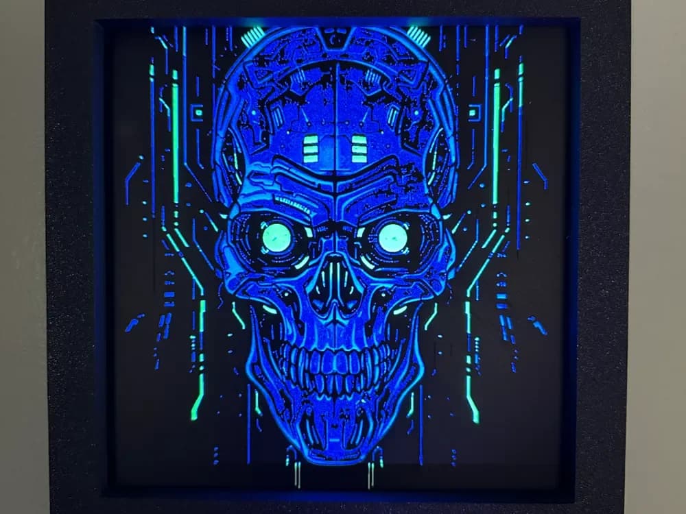 HueForge model: Glow Skull Hueforge by Hey Ben