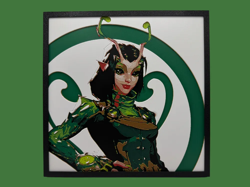 Mantis - Marvel Rivals by Canadian Gamer HueForge model: Mantis - Marvel Rivals by Canadian Gamer