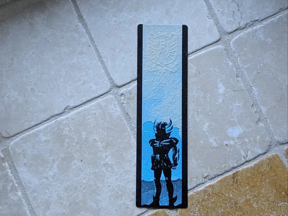 Hyoga - Saint Seiya Bookmark by suaimondi HueForge model: Hyoga - Saint Seiya Bookmark by suaimondi