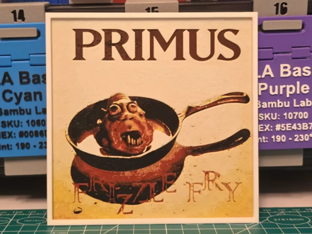 Primus "Frizzle Fry" Album - Hueforge Art by Lumpy3D HueForge model: Primus "Frizzle Fry" Album - Hueforge Art by Lumpy3D
