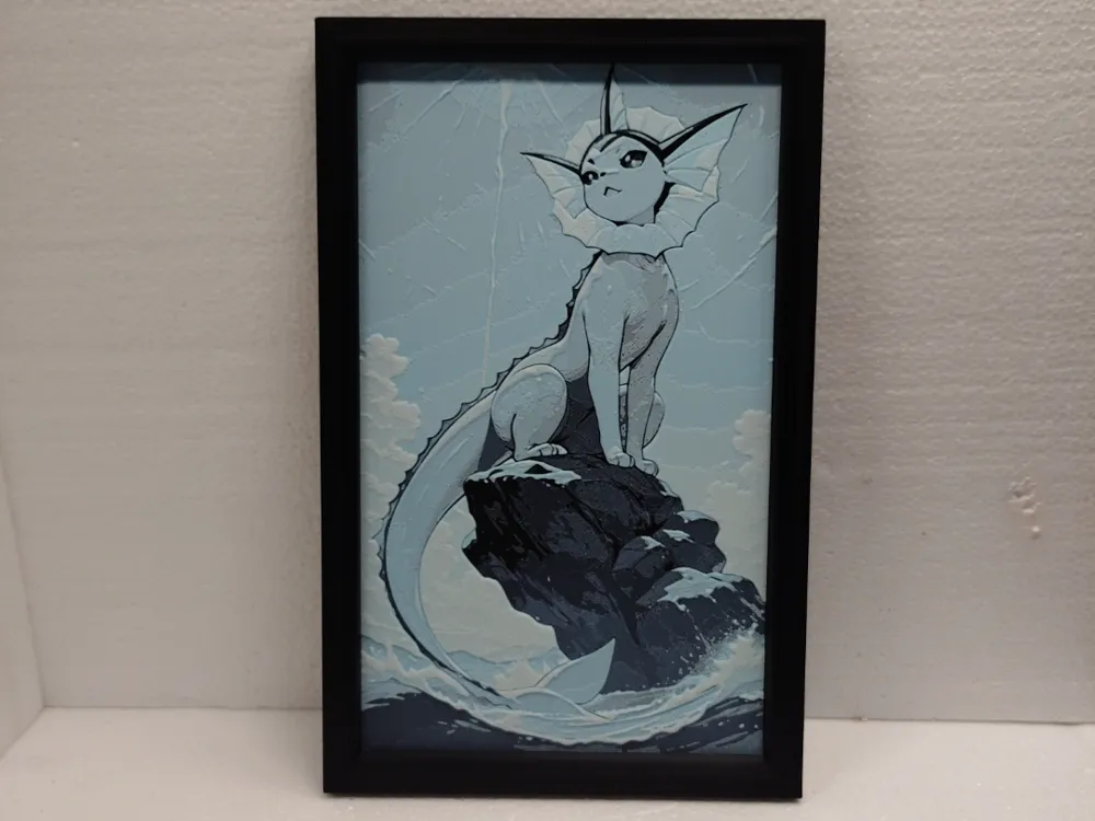 Pokemon Vaporeon II by Asgar3D HueForge model: Pokemon Vaporeon II by Asgar3D