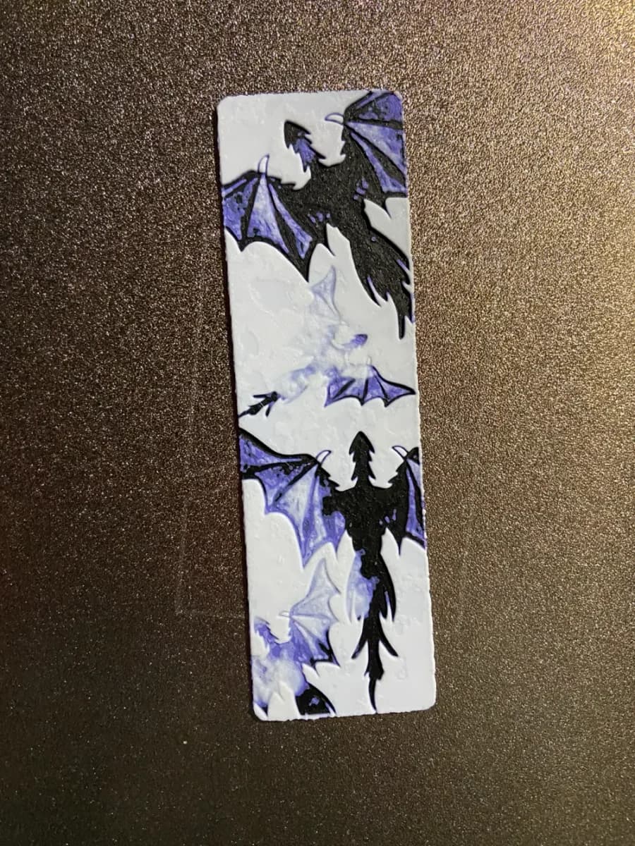 Dragons Flying through clouds BOOKMARK by Morganja HueForge model: Dragons Flying through clouds BOOKMARK by Morganja