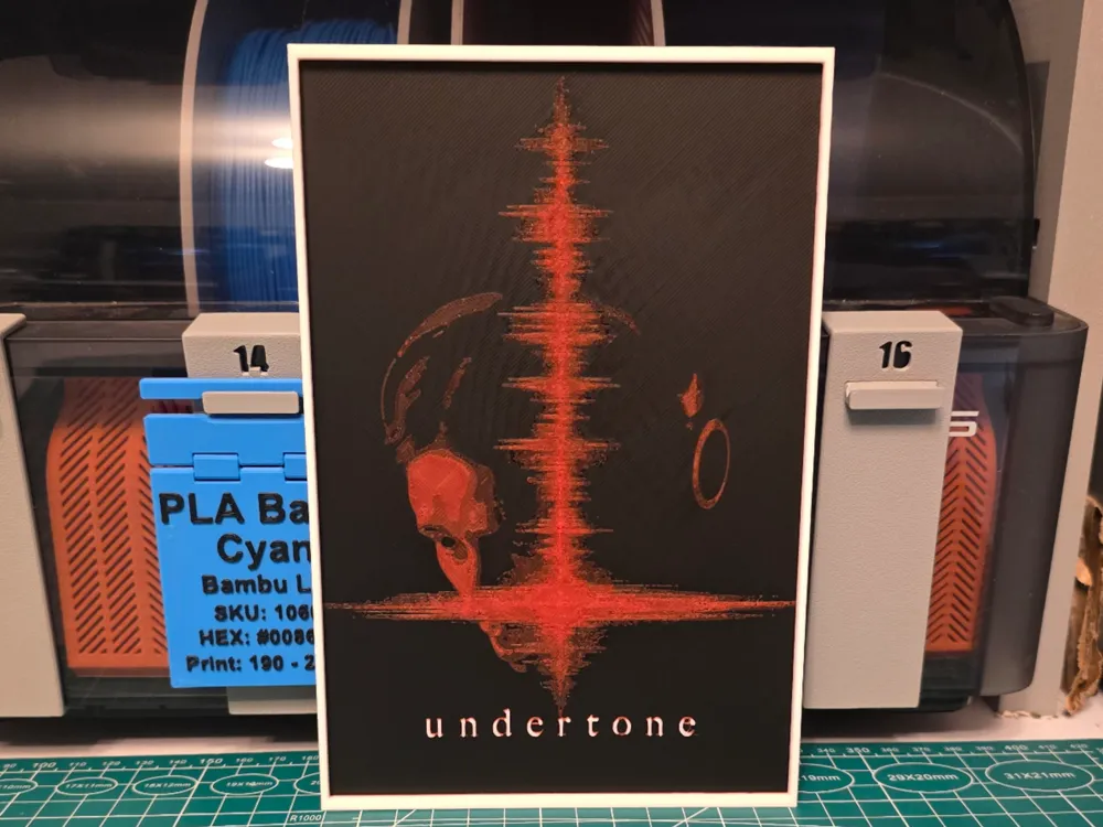 Undertone Movie Poster - Hueforge Art by Lumpy3D HueForge model: Undertone Movie Poster - Hueforge Art by Lumpy3D