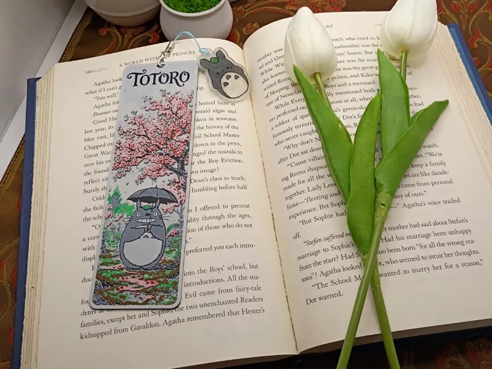 Spring Time in Totoro Forest Bookmark by 3djd HueForge model: Spring Time in Totoro Forest Bookmark by 3djd