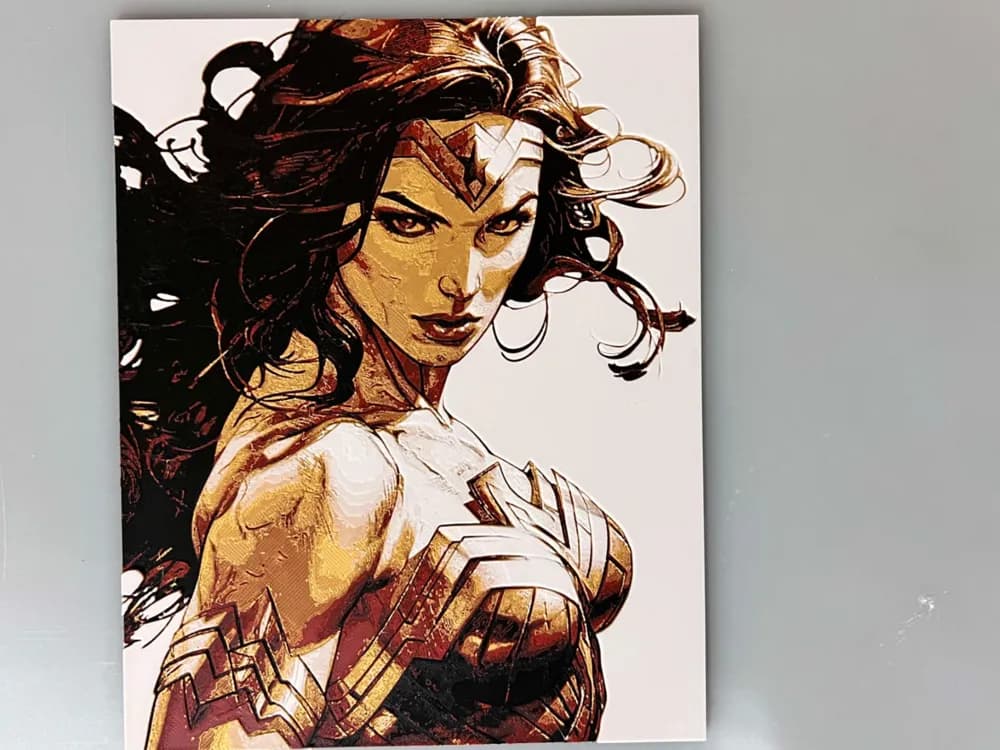 Wonder Woman by 3djd HueForge model: Wonder Woman by 3djd