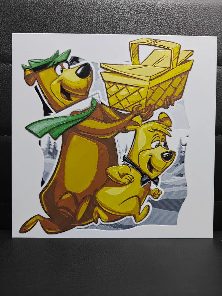 Yogi Bear & Boo Boo by TheHueforgeLady HueForge model: Yogi Bear & Boo Boo by TheHueforgeLady