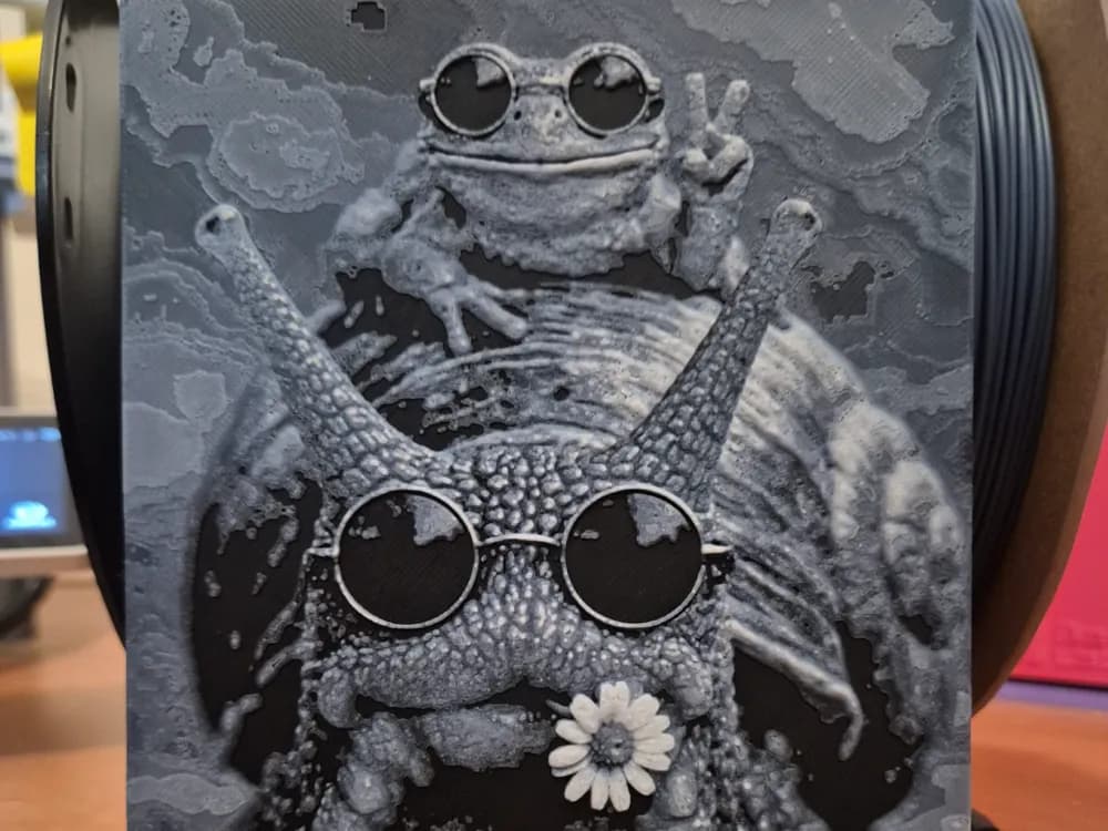 frog and snail by Buntsta HueForge model: frog and snail by Buntsta