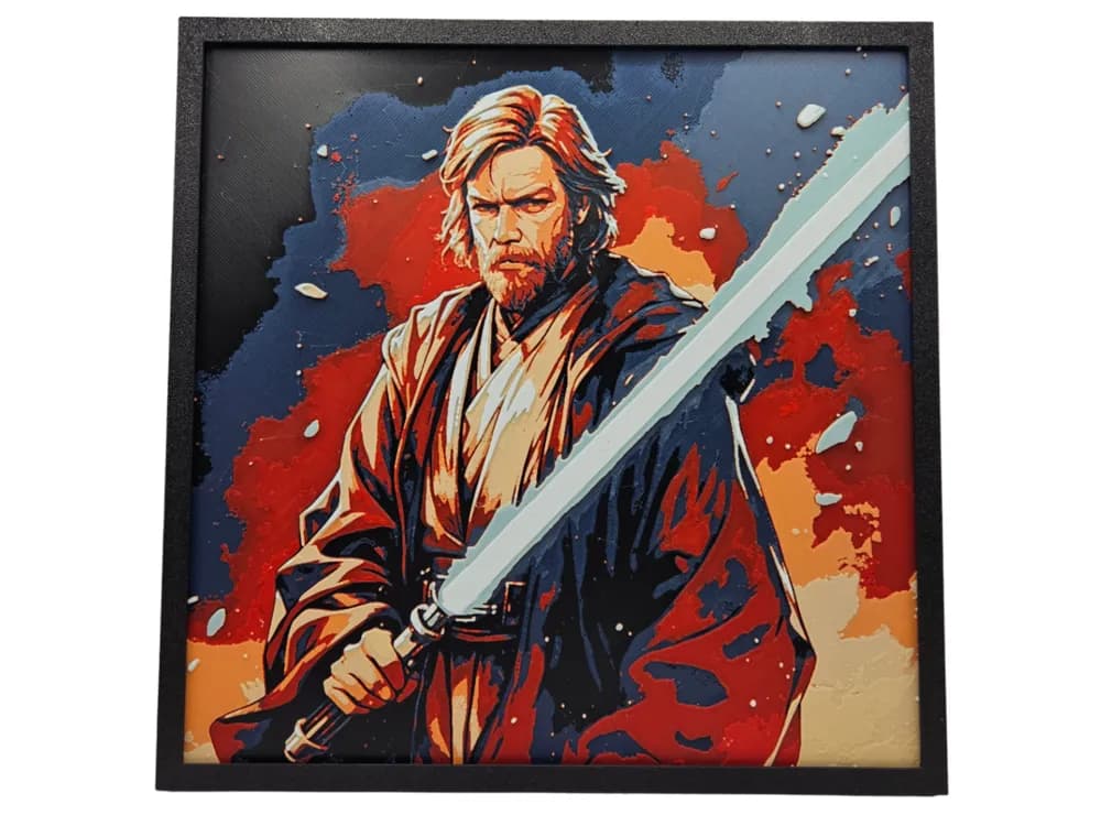 Obi-Wan Kenobi (Star Wars hueforge) by BusyKikiBee HueForge model: Obi-Wan Kenobi (Star Wars hueforge) by BusyKikiBee