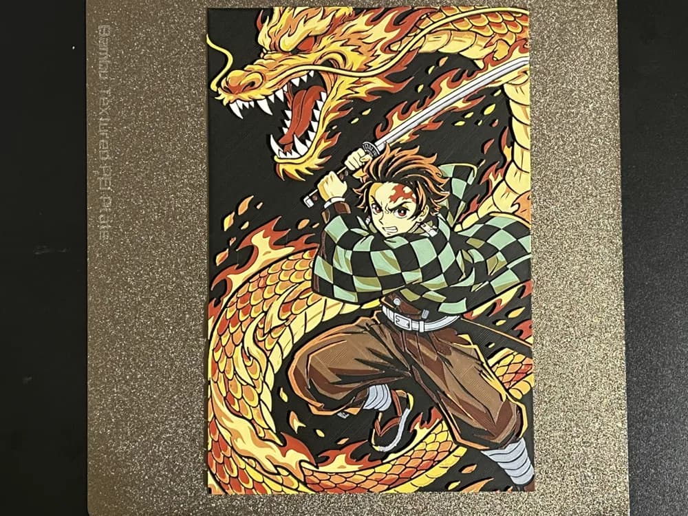 Tanjiro Sun Breathing Demon Slayer Hueforge by FantasyZ HueForge model: Tanjiro Sun Breathing Demon Slayer Hueforge by FantasyZ