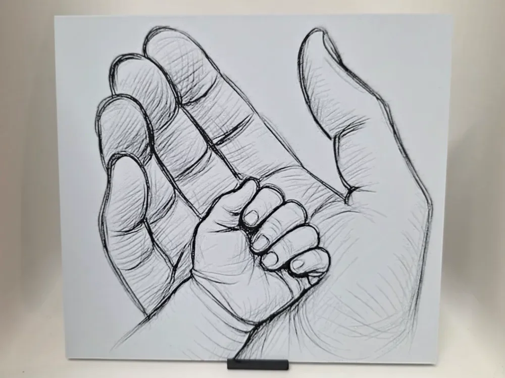Baby Hand Hueforge by Morganja HueForge model: Baby Hand Hueforge by Morganja