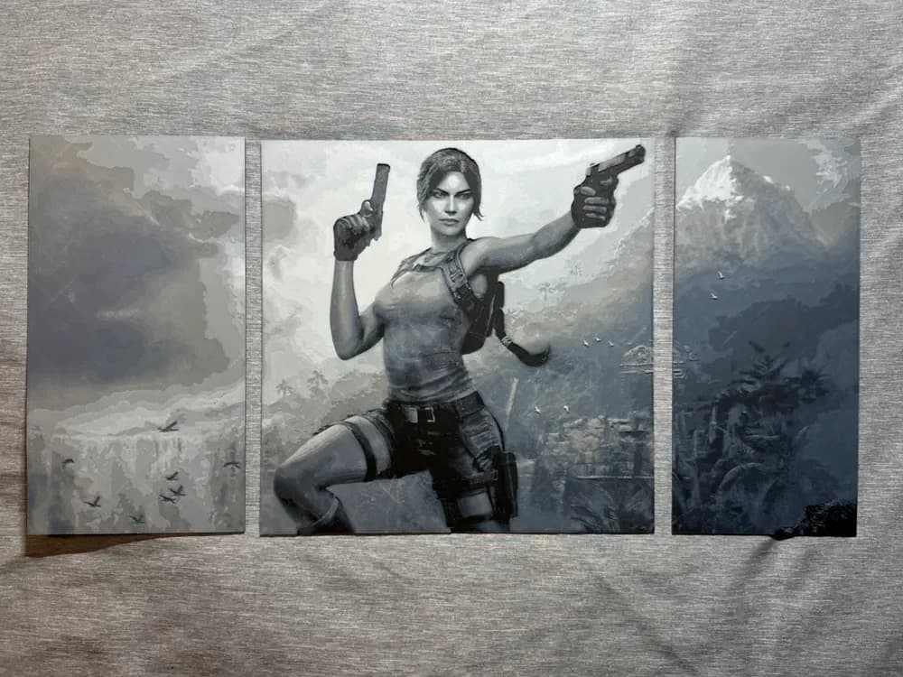 HueForge model: Lara Croft Tomb Raider Legacy of Atlantis 3-piece by Hey Ben