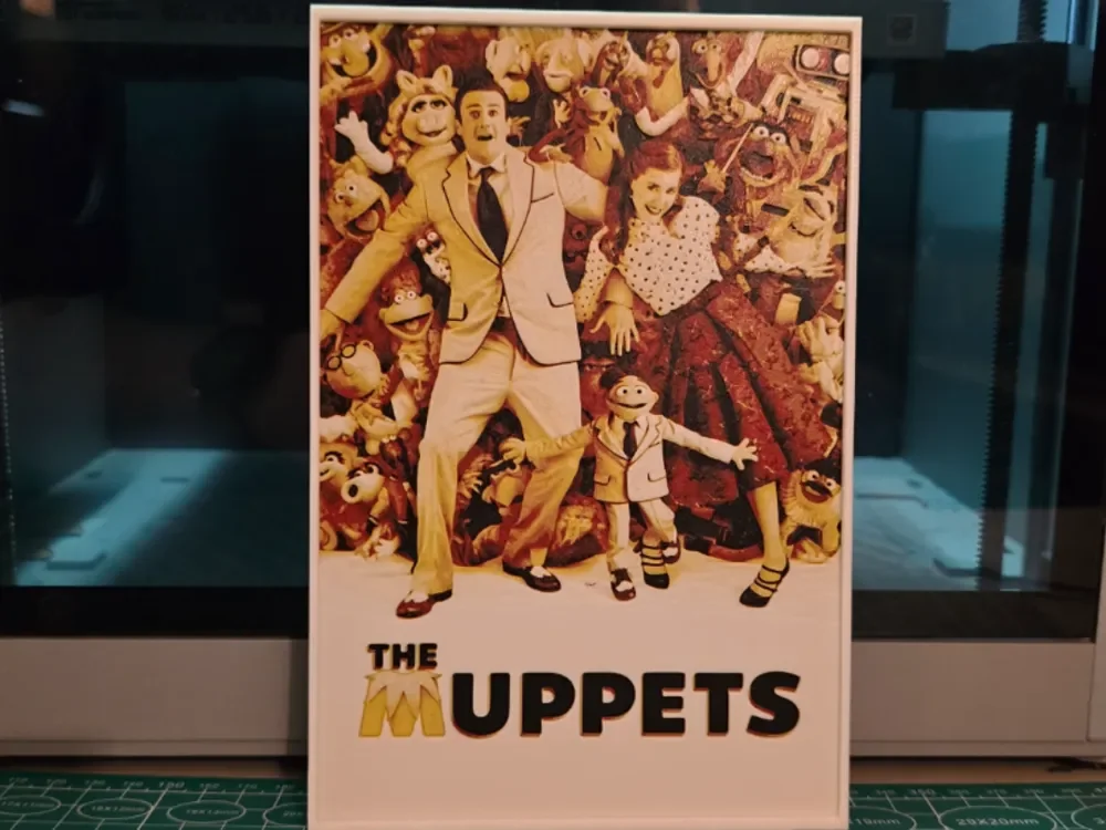 The Muppets Movie Poster - Hueforge Art by Lumpy3D HueForge model: The Muppets Movie Poster - Hueforge Art by Lumpy3D