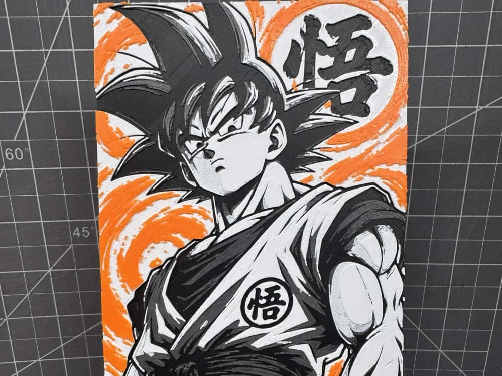 Hueforge of goku from dragonball Z 100x200 Hueforge of goku from dragonball Z 100x200