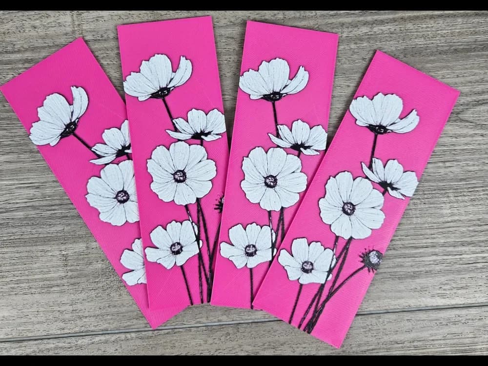 Cosmos Floral Bookmark Cosmos Floral Bookmark