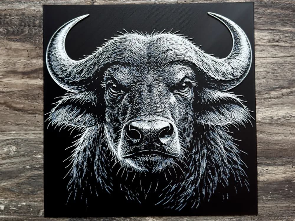 Water Buffalo Wildlife Series by novy HueForge model: Water Buffalo Wildlife Series by novy