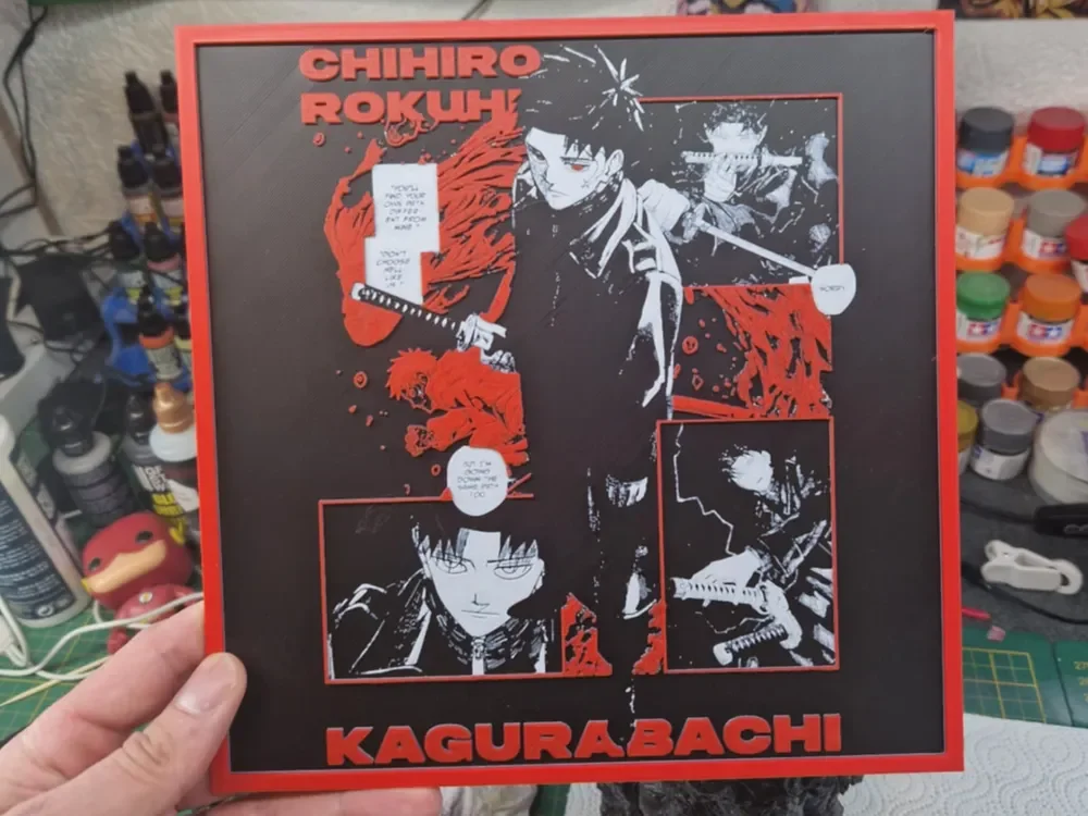 Kagurabachi Hueforge - Chihiro Rokuhira by Dakiren HueForge model: Kagurabachi Hueforge - Chihiro Rokuhira by Dakiren