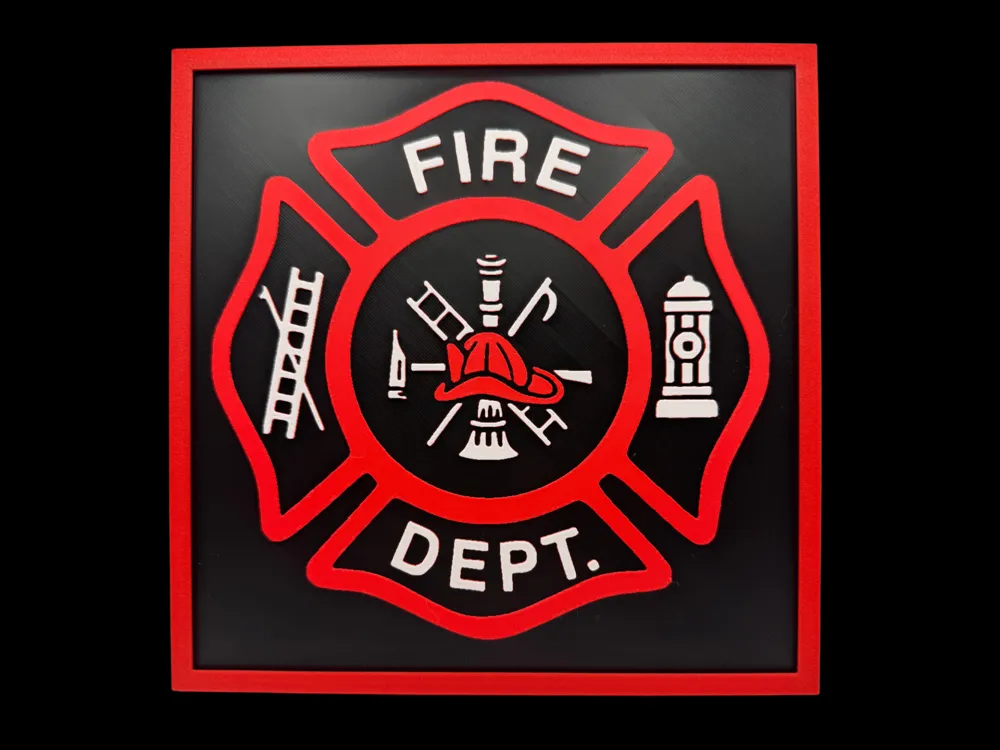 HueForge model: Fire Department Logo by Canadian Gamer