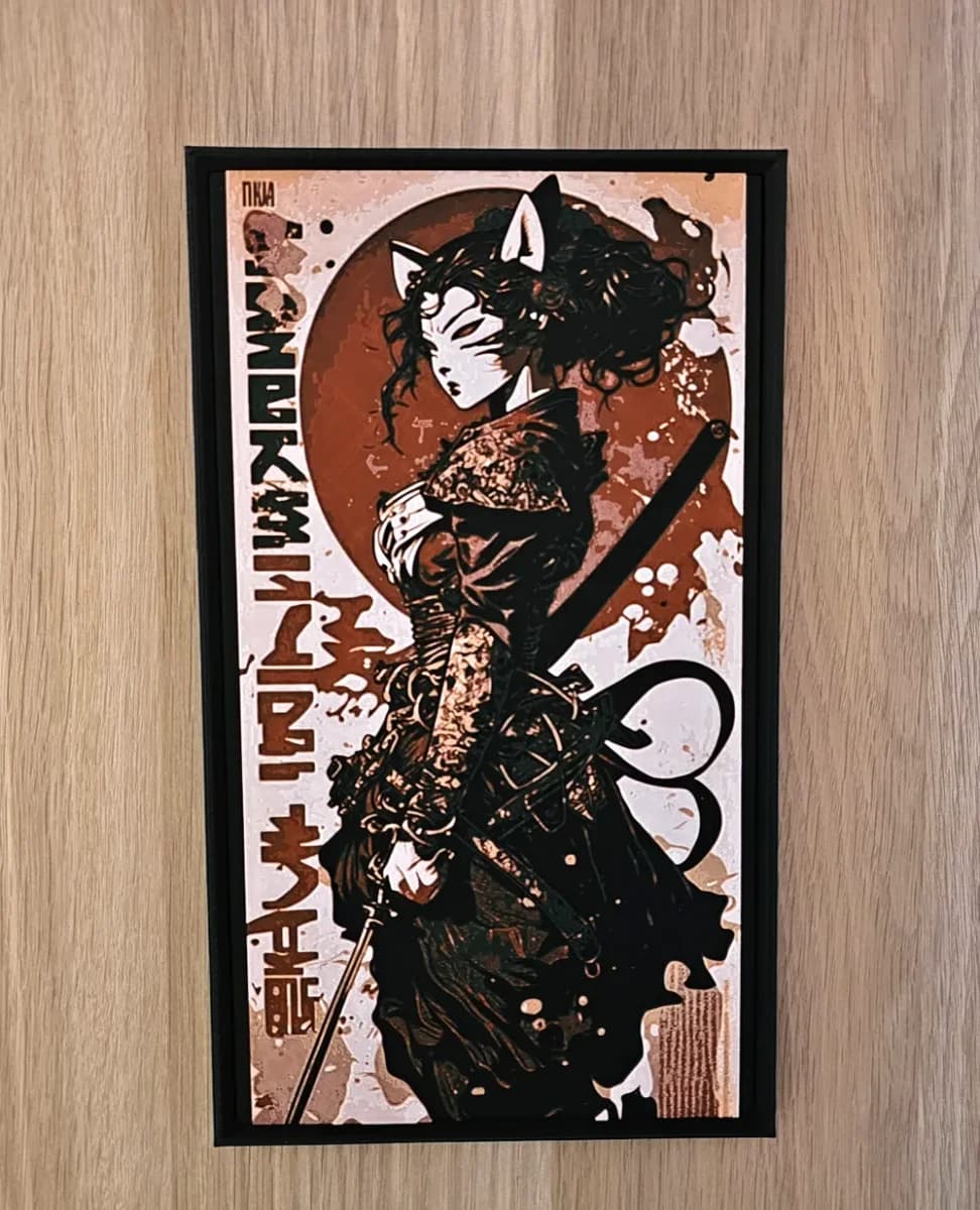 Samurai GIrl by C3D HueForge model: Samurai GIrl by C3D